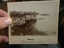 BROADSTAIRS 1905, CLIFFS AND VIEW OF THE TOWN. ORIGINAL PHOTO 10x9cm 