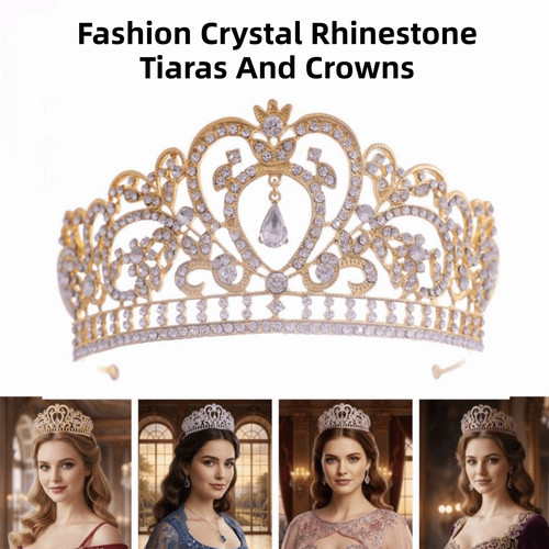 Crystal rhinestone tiaras - crystal,