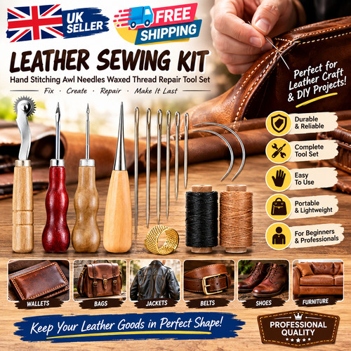 Leather sewing kit hand - sewing,