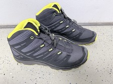 Salomon Synapse Mid Hiking Boots Shoes Black Orange Mens Size 12 Speed Lace 🔥