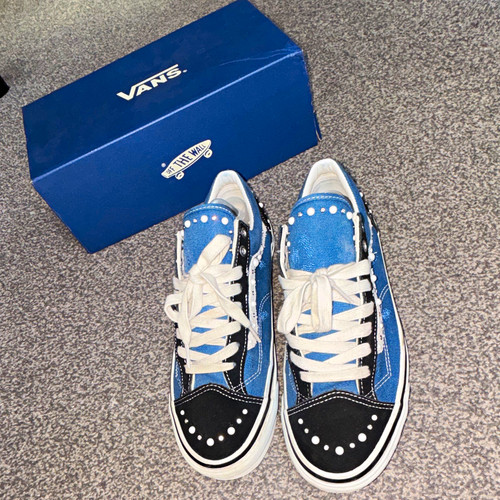 Navy vans pearlised - ,, worn