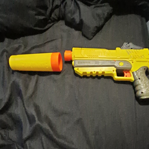 Nerf gun suppressor included - gun,