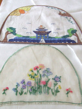 2 Assorted Vintage Hand Embroidered Tea Cosy Covers.