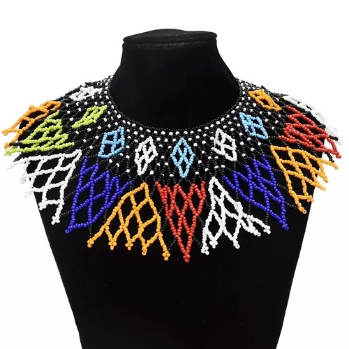 Zulu ethnic necklace - necklace, (beaded)