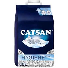 CATSAN - Hygiene Plus Non-Clumping Adult Cat Litter and Kitten Litter - 20L