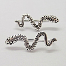 925 Sterling Silver Snake Ear Vine Climber Crawler Stud Earrings +Gift Bag UK