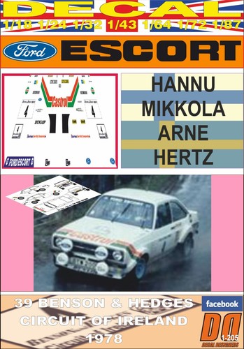 Decal ford escort 1800 mkii - decal,