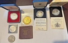 7xRoyal Mint Crowns /£5 Coins – Silver Proofs, Coronation, Jubilee, Queen Mother