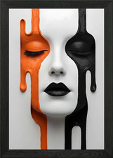 Abstract Face with Dripping