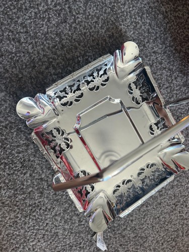Vintage chrome plated floral - plated,