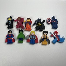 10x Jibbitz Superhero Minifigure Crocs Charms Bundle For Clogs Batman, Superman