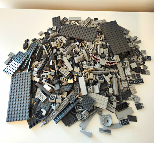 Lego 1kg grey bricks pieces - &,