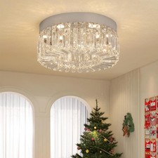 Crystal Chandeliers for Living Room Flush Mount Crystal Ceiling Light Fixtures 4
