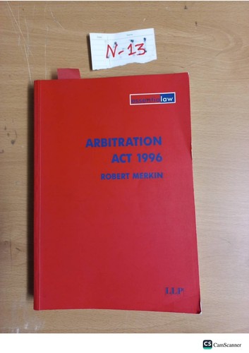 Arbitration act 1996 robert - 1996, by