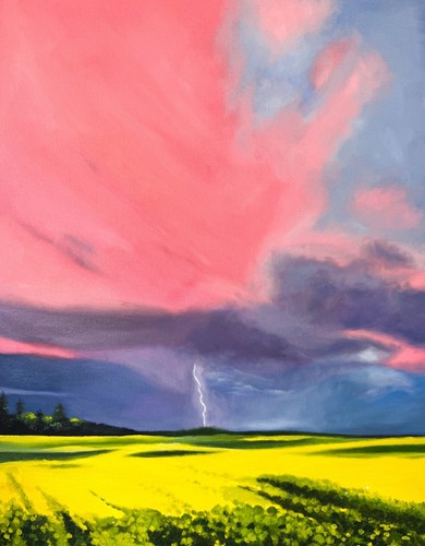 Field thunder storm - field,