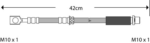 Front brake flexi hose - front,