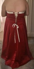 Alfred Angelo bridesmaid/prom dress Claret/red Size 18-20 Lace-up back.