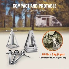 4PCS/SET Aluminium Caravan Stack Jacks Supports Axle Leveller Stand Stabiliser