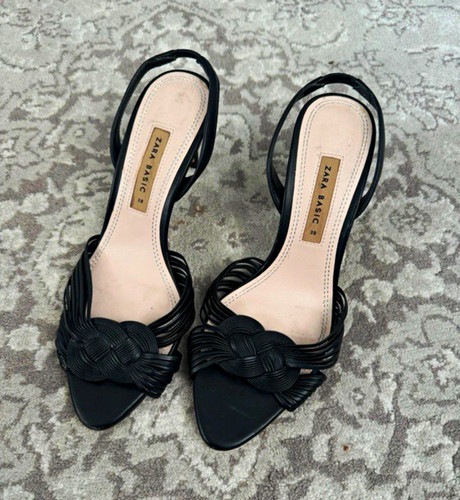 Zara basic black braided - black,