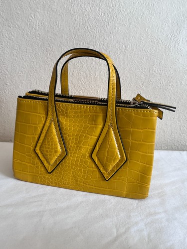 Zara mustard croc effect - croc, top