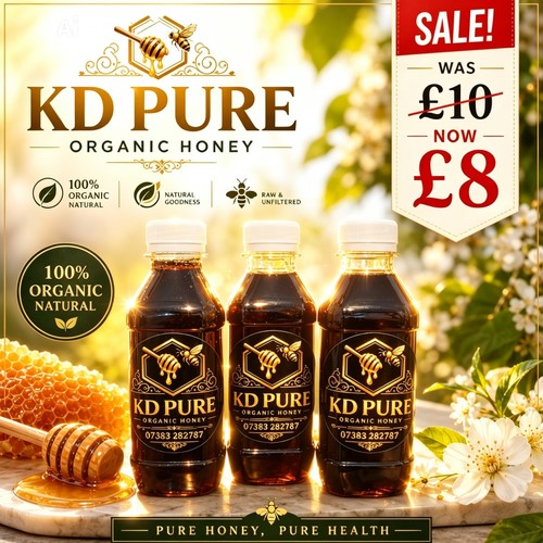 100 raw pure honey from - 100%,
