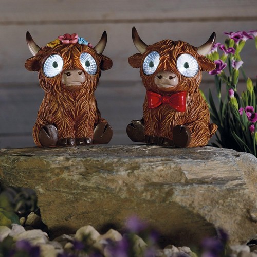 Smart solar highland cow light - solar,