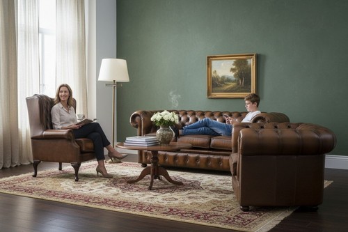 Suite couch sofa chairs - couch, 3