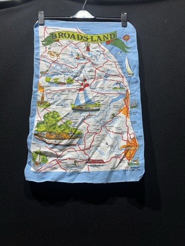 Vintage souvenir tea towel - vintage,