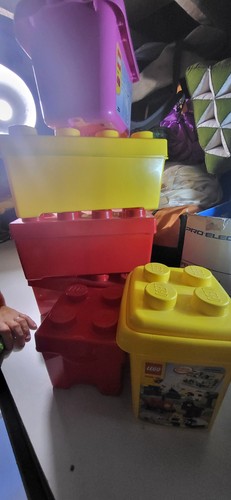Large lego plastic boxes - large,