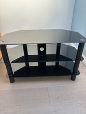 tv corner unit in glass and
