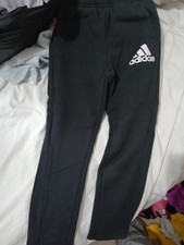 Boys Adidas Tracksuit Bottoms Age 7-8years Black Brand New Without Tags