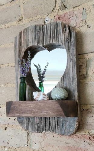 Handmade driftwood heart - driftwood,