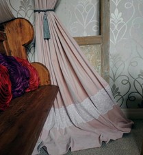 Lace and Velvet Door Curtain