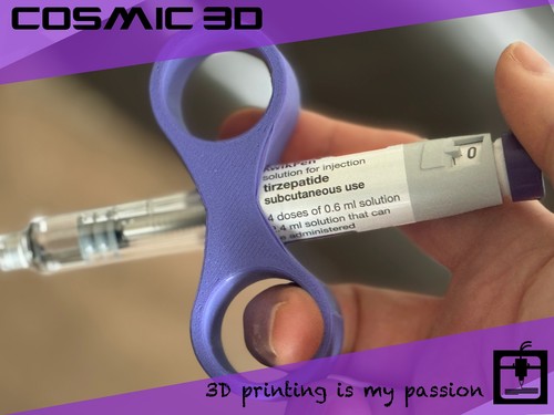 Printed ergonomic pen grip - 3d,