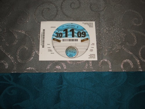 Tax disc - disc, (