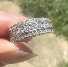 White Gold Diamond Ring 18ct Size I 1ct