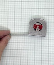 Vintage Stanley Tape Measure 2m / 6ft  Silver Metal- Made In England