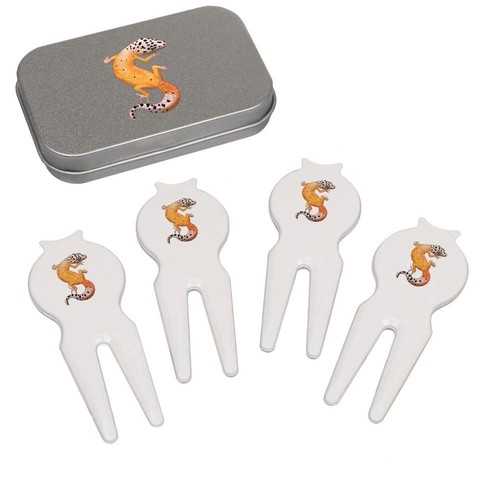Leopard gecko golf divot - 'leopard,