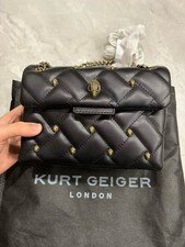 Black Leather Shoulder Bag For