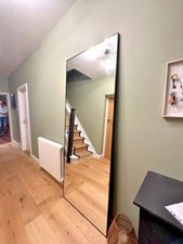 Luxury Large Freestanding Mirror with Black frame, Made-to-Measure,Various sizes