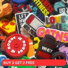 Fitness Croc Shoe Charm  - Weight Plates Protein Gym Boxing Exercise Charms