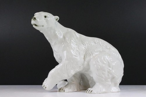Large porcelain polar bear - polar,