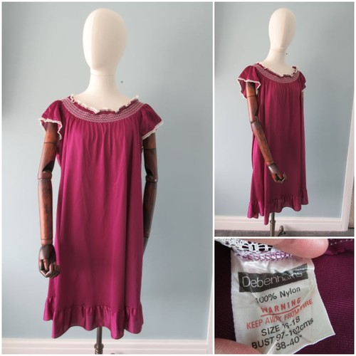 Vintage nightgown 1970s nylon - vintage,