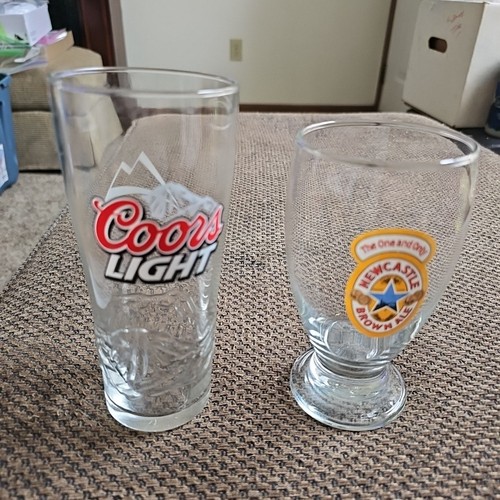 Beer glass mixed lot coors - beer,