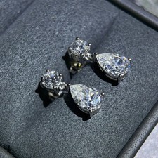 4.00 Ct Pear Cut Diamond Drop