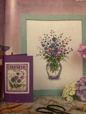Vase Of Larkspur Flowers And