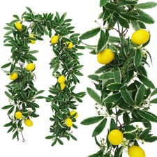 175cm Artificial Lemon Garland Spring Fruit Garland Lemons Plants Home Decor UK