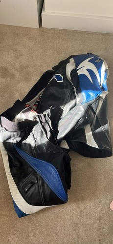 Black and blue - black, leather