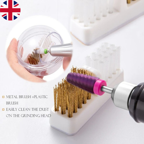 Nail drill bits cleaning brush - bits,