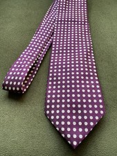Drake's Neck Tie Purple White